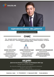 SalesLab / Диагностика Бизнеса / Построение отдела продаж